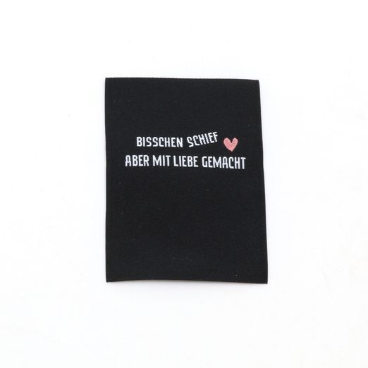 Webetikett - Bisschen schief - 50 x 70mm