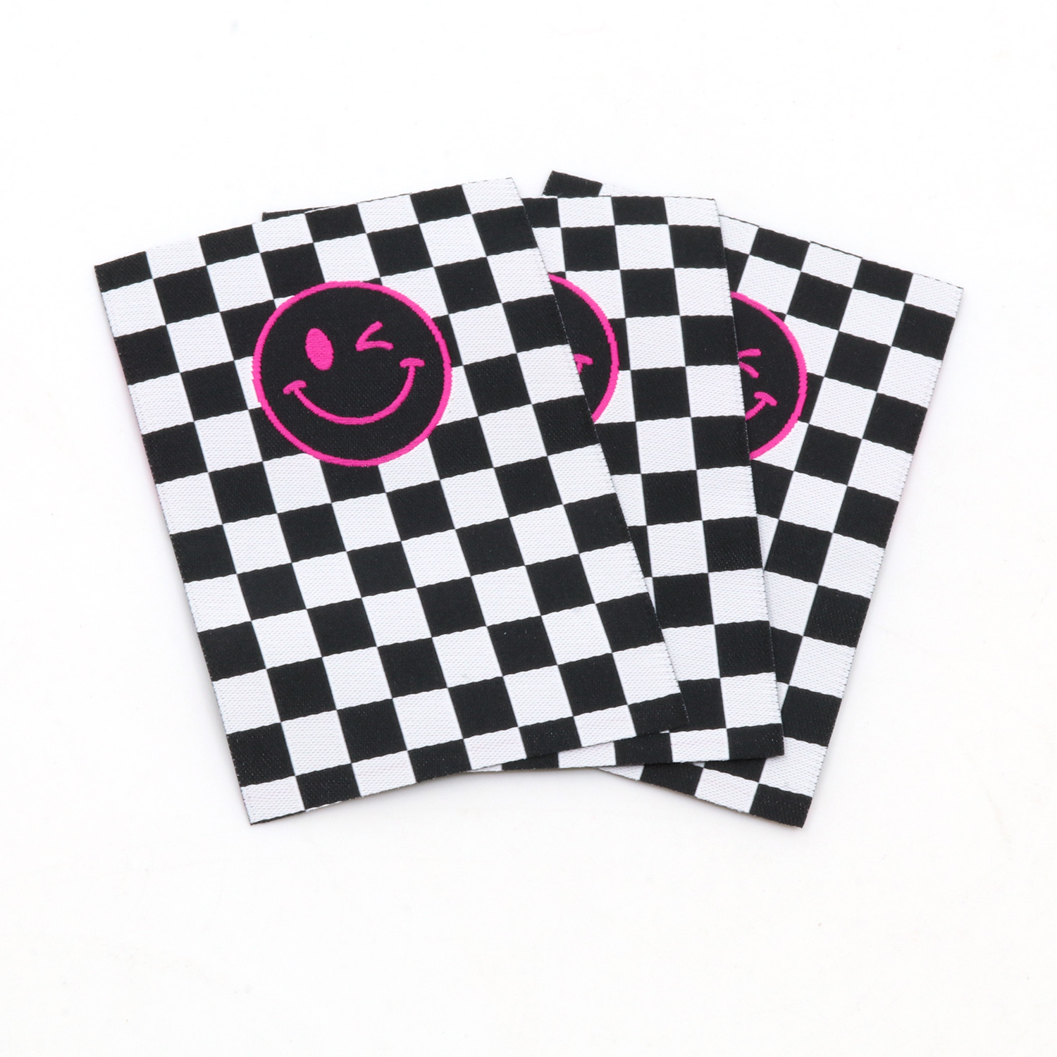 Webetikett - Checker Smiley - 50 x 70mm-1 Webetikett - Checker Smiley - 50 x 70mm-1