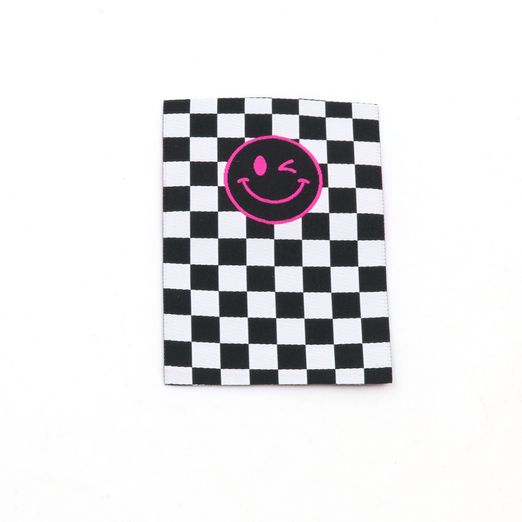 Webetikett - Checker Smiley - 50 x 70mm Webetikett - Checker Smiley - 50 x 70mm