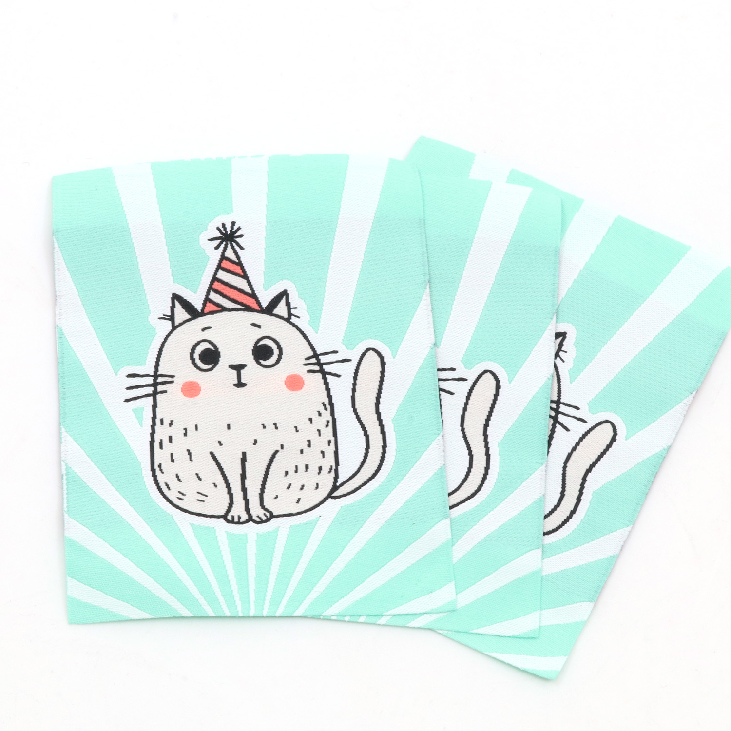 Webetikett XL - Party Katze - 60 x 80mm-1 Webetikett XL - Party Katze - 60 x 80mm-1