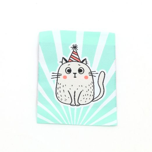 Webetikett XL - Party Katze - 60 x 80mm Webetikett XL - Party Katze - 60 x 80mm