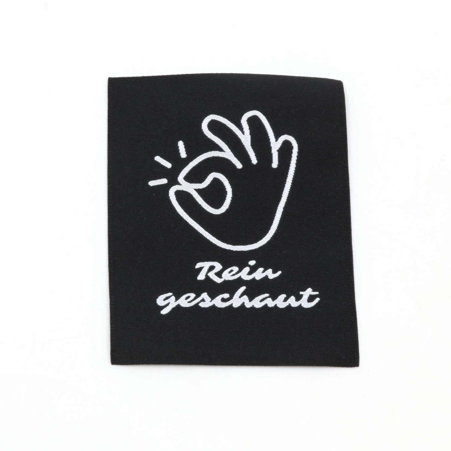 Webetikett XL - Reingeschaut - 60 x 80mm-0 Webetikett XL - Reingeschaut - 60 x 80mm-0