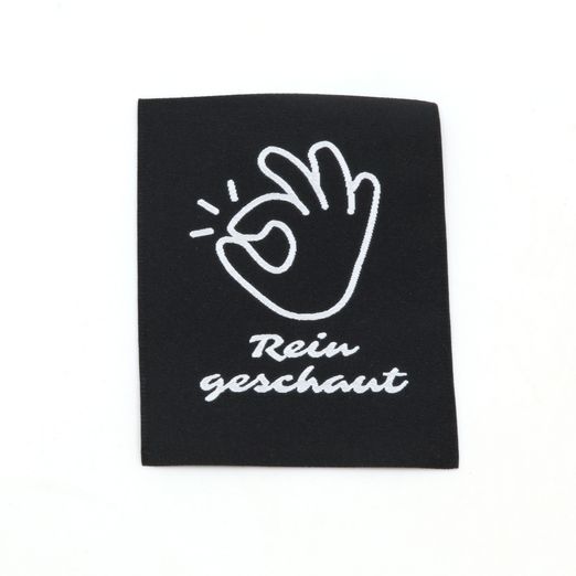 Webetikett XL - Reingeschaut - 60 x 80mm Webetikett XL - Reingeschaut - 60 x 80mm