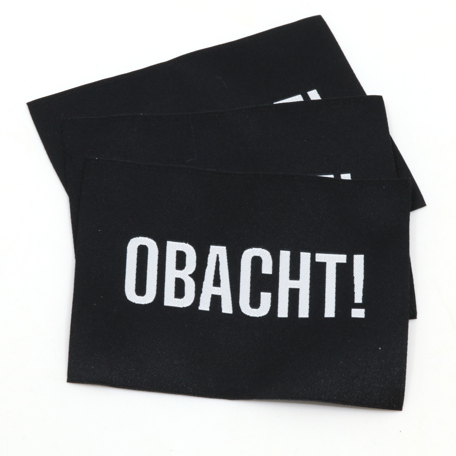 Webetikett XL - Obacht - 60 x 80mm-1 Webetikett XL - Obacht - 60 x 80mm-1