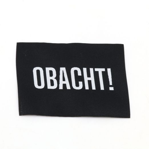 Webetikett XL - Obacht - 60 x 80mm Webetikett XL - Obacht - 60 x 80mm