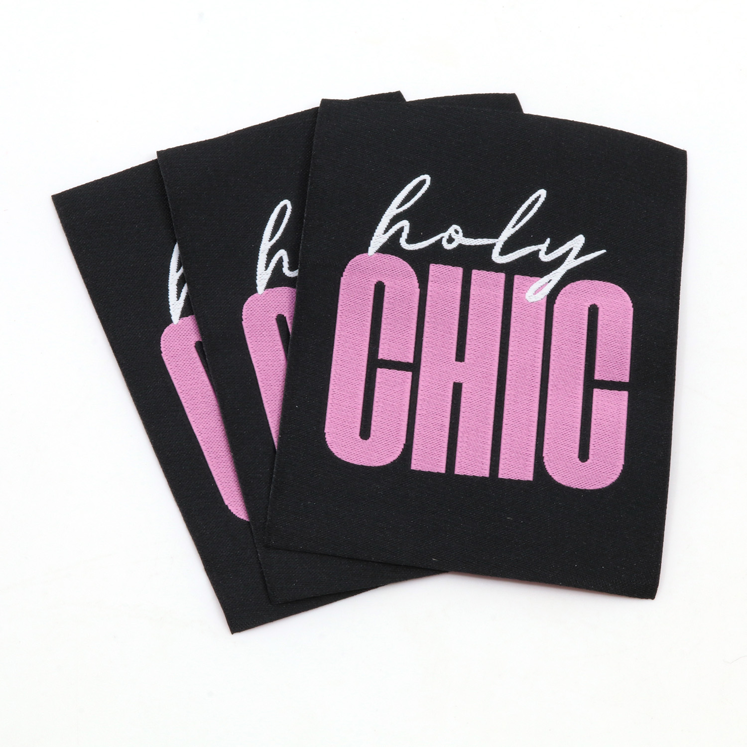 Etiquette tissée XL - Holy chic - 60 x 80mm-1 Etiquette tissée XL - Holy chic - 60 x 80mm-1
