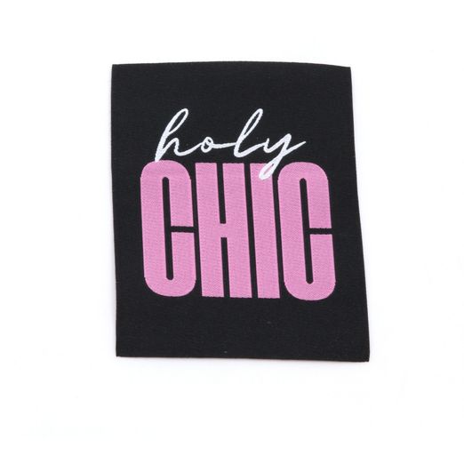 Etiquette tissée XL - Holy chic - 60 x 80mm Etiquette tissée XL - Holy chic - 60 x 80mm