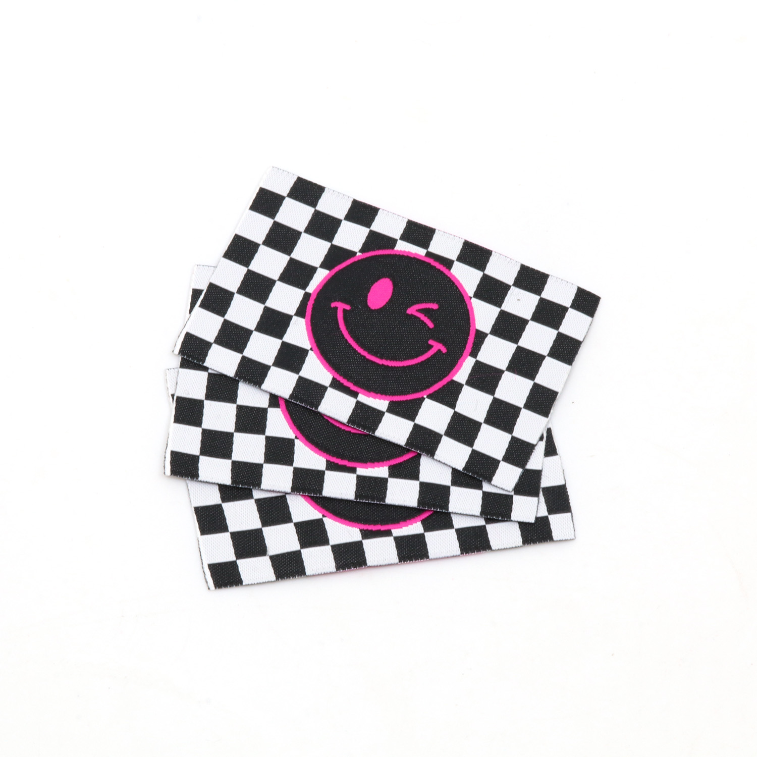 Webetikett - Checker Smiley - 57 x 38mm-1 Webetikett - Checker Smiley - 57 x 38mm-1