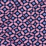 Viskos - Retro nattblå rosa EcoVero