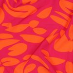 Tecido para blusas e vestidos – Folhas abstratas fúcsia Tecido para blusas e vestidos – Folhas abstratas fúcsia