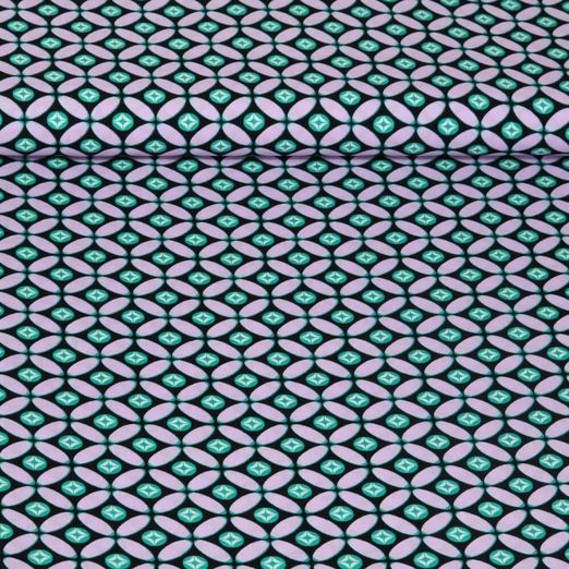 Viscose EcoVero - Rétro Noir Lilas