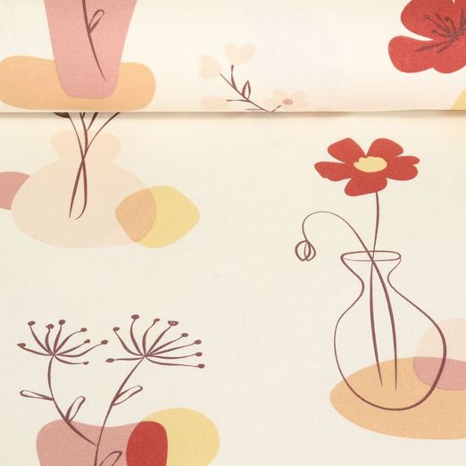 Toile canevas - Vases Ecru