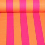 Toile canevas - Rayures Rose vif Orange