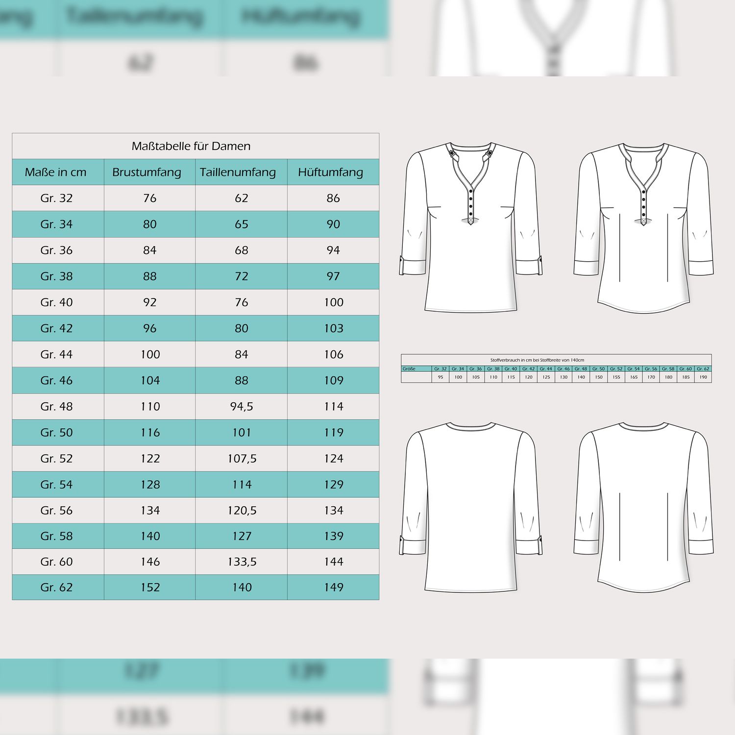 Bluse - Duft einer Blumenwiese - Schnittmuster eBook-1 Bluse - Duft einer Blumenwiese - Schnittmuster eBook-1