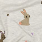 Jersey - Rabbit Hearts Ecru Melange