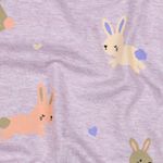 Jersey - Rabbit Hearts Lila Melange