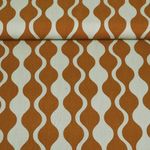 Viscose EcoVero - Vagues rétro Rouille