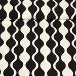 Viscose EcoVero - Vagues rétro Noir