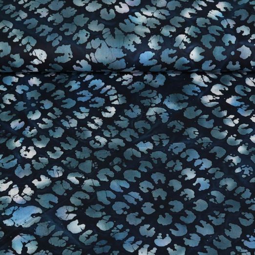 Viscose - Impression Batik Bleu