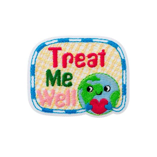 Ecusson thermocollant recyclé Treat me well Ecusson thermocollant recyclé Treat me well