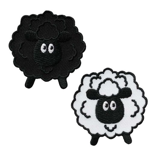 Lot d'écussons thermocollants Moutons - 2 pièces Lot d'écussons thermocollants Moutons - 2 pièces