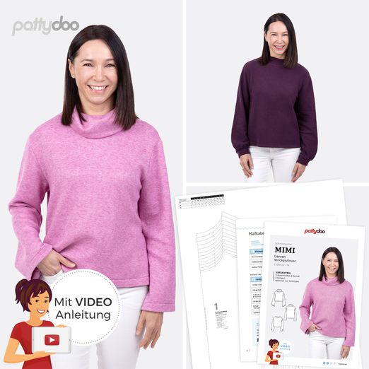 Strickpullover - Mimi - Papier-Schnittmuster