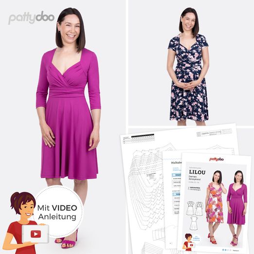 Jerseykleid - Lilou - Papier-Schnittmuster