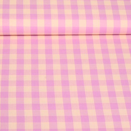 Coton - Carreaux teintés dans la masse Violet