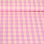 Baumwoll-Webware - Karo Lila Garngefärbt