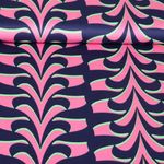 Satin de coton - Abstrait Bleu marine foncé