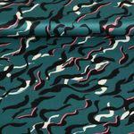 Satin de coton - Mélange de motifs Bleu pétrole