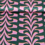 Satin de coton - Abstrait Vert foncé