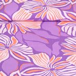Viscose EcoVero - Fleurs et feuilles Violet