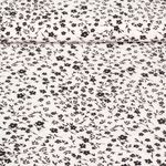 Tissu robes et blouses stretch - Fleurs éparses Blanc Noir