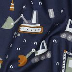 Baumwoll-Popeline - Baufahrzeuge Navy Baumwoll-Popeline - Baufahrzeuge Navy