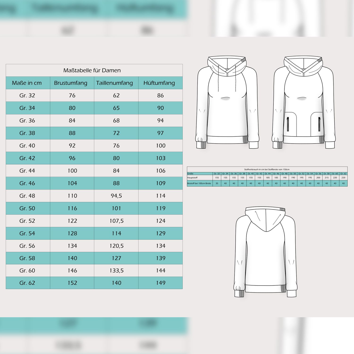 Hoodie - Vor allem bequem - Schnittmuster eBook-1 Hoodie - Vor allem bequem - Schnittmuster eBook-1