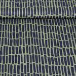 Popeline de coton - Tissu coordonné Barres Vert militaire