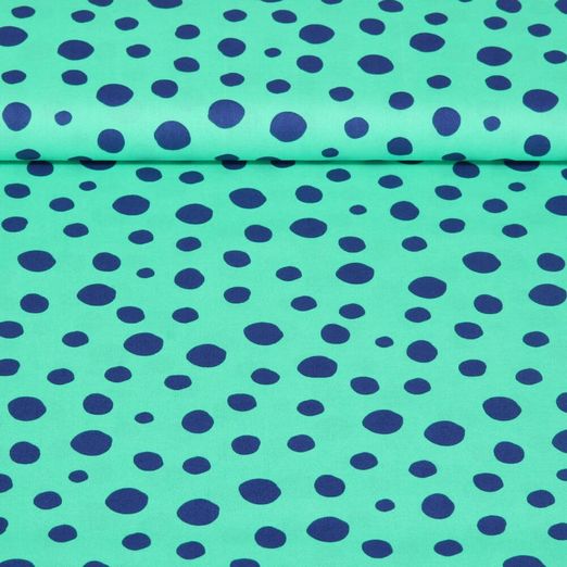 Popeline de coton - Pois géométriques Vert