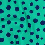 Bomulls-poplin - geometriska gröna prickar