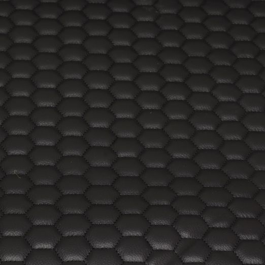 Kunstleder Wabe schwarz - Meterware Kunstleder Wabe schwarz - Meterware