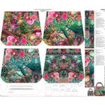 Canvas Panel - Digitaldruck Shopper Bag Pfau Multicolor