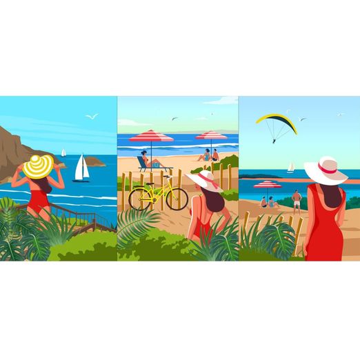 Canvas Panel - Strandtag Multicolor Canvas Panel - Strandtag Multicolor