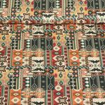 Popeline de coton - Motifs africains Marron Multicolore