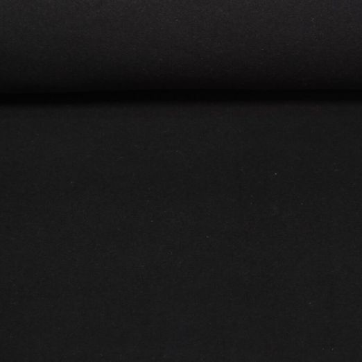 Polaire coton bio Heiko - Double face Uni Noir