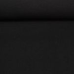Bio-Baumwollfleece Heiko - Doubleface Uni Schwarz