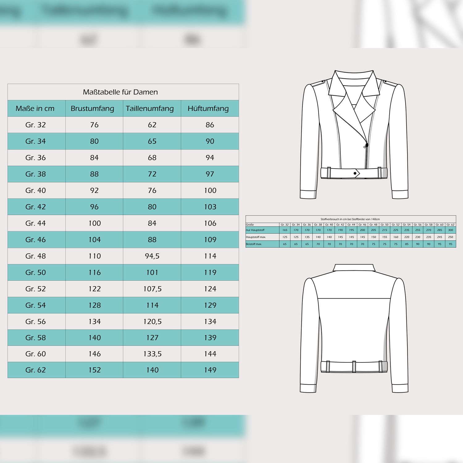 Bikerjacke - Eine Brise Leichtigkeit - Schnittmuster eBook-1 Bikerjacke - Eine Brise Leichtigkeit - Schnittmuster eBook-1