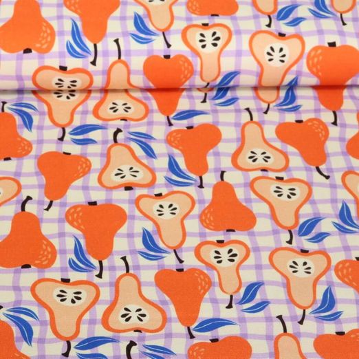 Bio Canvas - Hamburger Liebe Digitaldruck Picknick Pears Orange