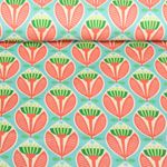 Toile bio - amour hamburger impression numérique pique-nique turquoise