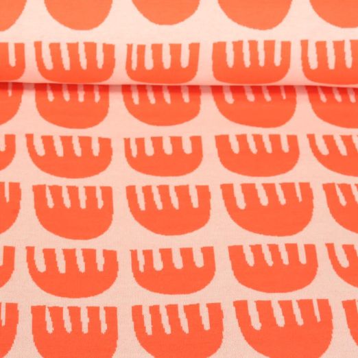 Jersey jacquard bio - Hamburger Liebe Picknick Tulips Orange