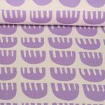 Jersey jacquard orgánico - Picnic Tulipanes Morado